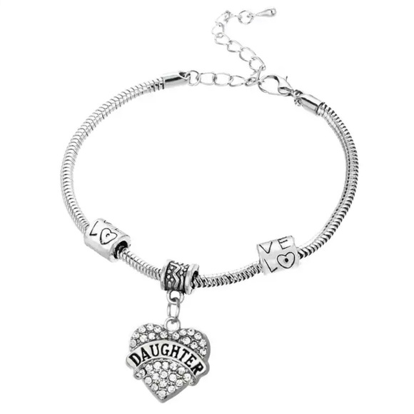 MADARI FASHIONS Jewelry - Daughter Silver Charm Bracelet